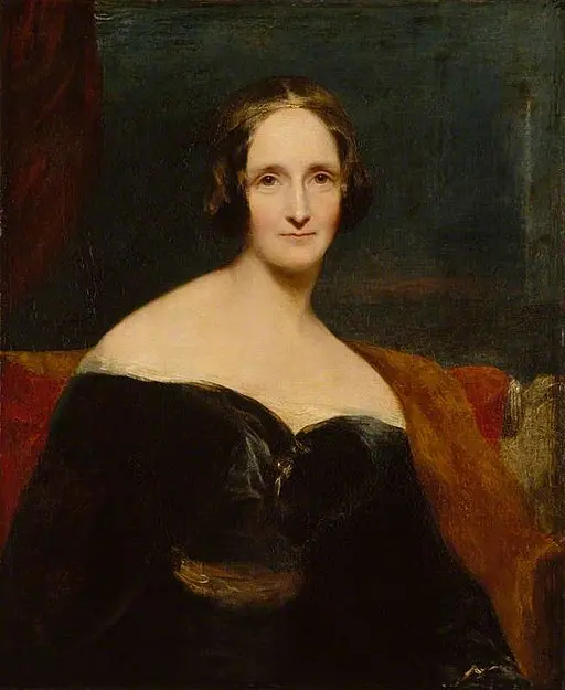 Portrait of Mary Wollstonecraft Shelley, author of Frankenstein, painted by Richard Rothwell.